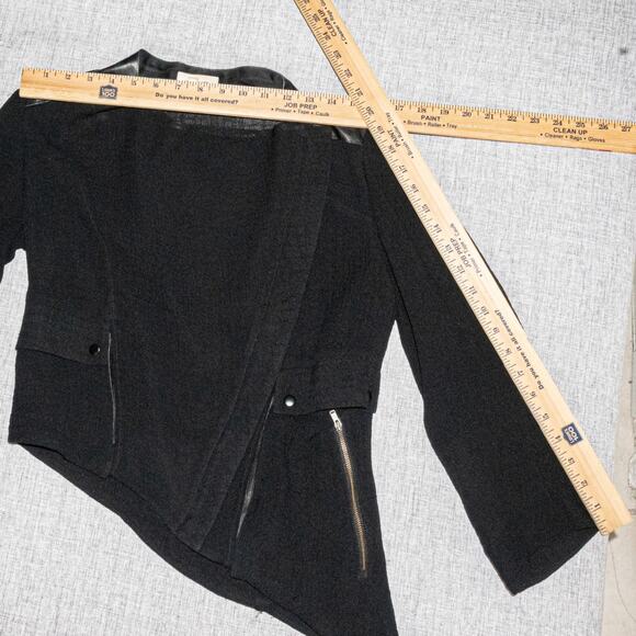 Vtg Helmut Lang Made in USA light Moto jacket Top In Black Size Small - Picture 12 of 12